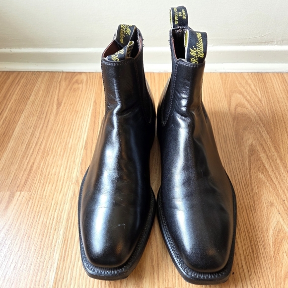 R.M. Williams Comfort Craftsman Men's Black Yearling Leather Ankle Boots Sz US 8 - Picture 15 of 16